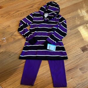 NWT- GRL98 outfit-size 10/12-purple,black and white-super comfy and cute!